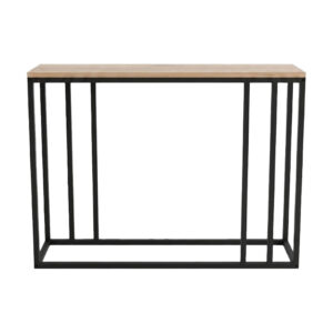 321 000132 2 Cansbia Argos The Classic console table oak with black metal 100x25x75cm