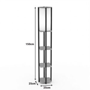 321 000135 2 Floor lamp with shelves Starda Argos The Classic oak with black metal 25x25x150cm