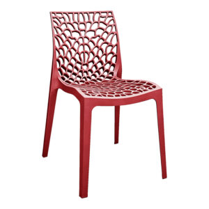 Chair Hush Argos The Classic stackable burgundy red PP 41x53x80.5cm