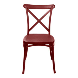 326 000080 3 Chair Crossie Argos The Classic stackable burgundy red PP 41x46x84εκ