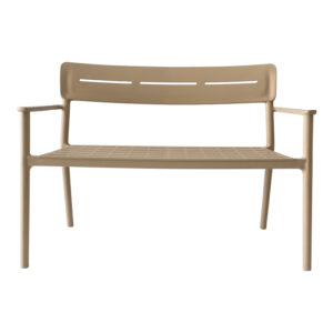 326 000091 3 Two-seater bench Cadrin Argos The Classic cappuccino PP 117x60x83cm