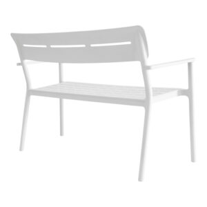 326 000093 1 Two-seater bench Cadrin Argos The Classic white PP 117x60x83cm