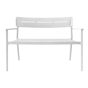 326 000093 3 Two-seater bench Cadrin Argos The Classic white PP 117x60x83cm