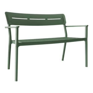 Two-seater bench Cadrin Argos The Classic dark green PP 117x60x83cm