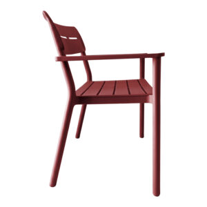 326 000095 2 Two-seater bench Cadrin Argos The Classic burgundy red PP 117x60x83cm