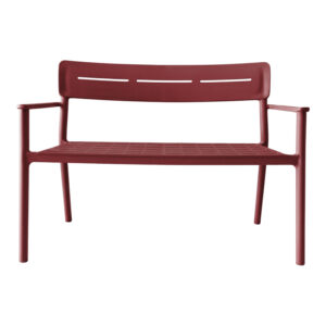 326 000095 3 Two-seater bench Cadrin Argos The Classic burgundy red PP 117x60x83cm