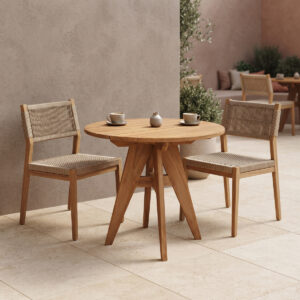 Cadrada table Argos The Classic teak wood in natural shade D70x76cm