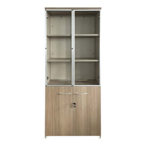 367 000030 1 Office wardrobe with glass doors Lictra Argos The Classic in oak-beige shade 80x40x200cm