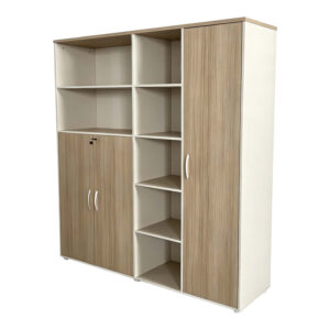 367 000033 1 Office bookcase Jabari Argos The Classic in oak-beige shade 160x40x200cm