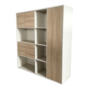 Office bookcase Chidi Argos The Classic in oak-beige shade 160x40x200cm