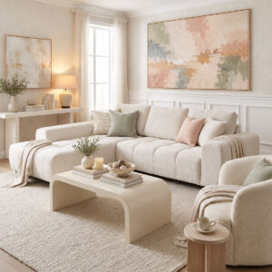 Right corner sofa Londe Argos The Classic beige fabric 273x211x92cm