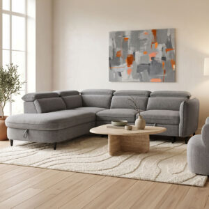 Right corner sofa-sofabed Napia Argos The Classic anthracite fabric 249x210x98cm