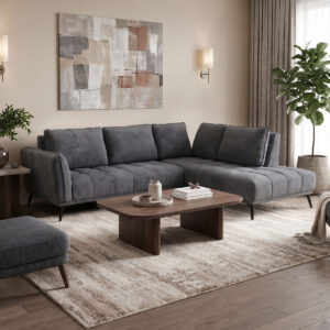 Left corner sofa Belanza Argos The Classic anthracite fabric 265x213x90cm