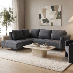 Right corner sofa Belanza Argos The Classic anthracite fabric 265x213x90cm