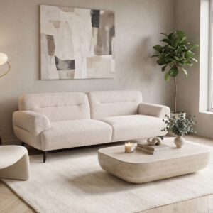 3-seater sofa Anbola Argos The Classic ecru fabric 213x87x80cm