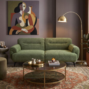 3-seater sofa Anbola Argos The Classic green  fabric 213x87x80cm