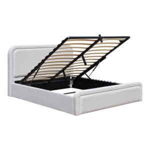 388 000037 1 Double bed with storage space Bendy Argos The Classic beige fabric 160x200cm