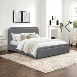 Double bed with storage space Bendy Argos The Classic grey fabric 160x200cm