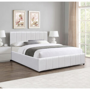 Double bed Rovio Argos The Classic gray beige fabric 150x200cm