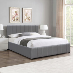 Double bed Rovio Argos The Classic grey fabric 150x200cm