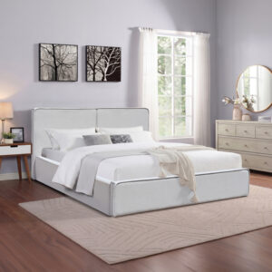 Double bed Zento Argos The Classic gray beige fabric 160x200cm