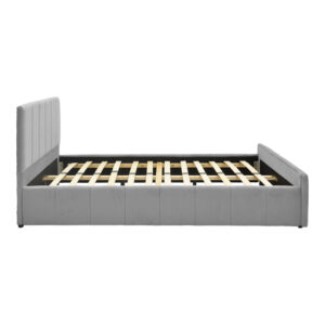 388 000045 2 Single bed Doulia Argos The Classic anthracite velvet 100x200cm