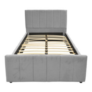 388 000045 3 Single bed Doulia Argos The Classic anthracite velvet 100x200cm