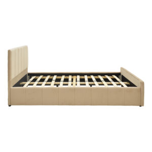 388 000046 2 Single bed Doulia Argos The Classic beige velvet 100x200cm
