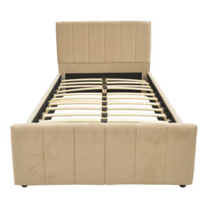 388 000046 3 Single bed Doulia Argos The Classic beige velvet 100x200cm