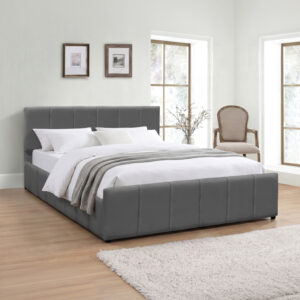 Double bed Doulia Argos The Classic anthracite velvet 150x200cm