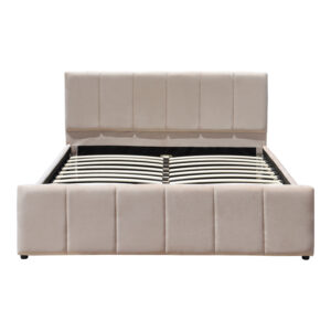388 000048 3 Double bed Doulia Argos The Classic beige velvet 150x200cm