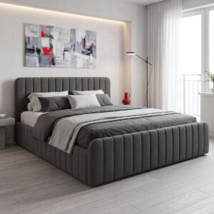 Double bed Myrelia Argos The Classic anthracite fabric 160x200cm