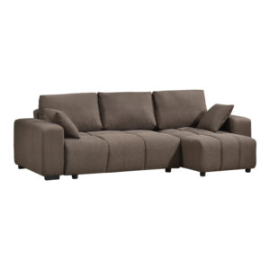 389 000018 2 Corner sofa bed reversible corner Belda Argos The Classic with storage space dark brown fabric 246x138x82cm