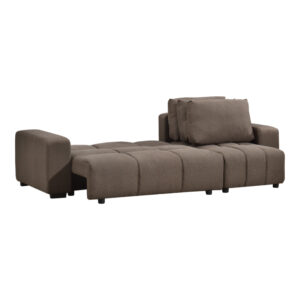 389 000018 3 Corner sofa bed reversible corner Belda Argos The Classic with storage space dark brown fabric 246x138x82cm