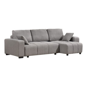 389 000019 2 Corner sofa bed reversible corner Belda Argos The Classic with storage space grey fabric 246x138x82cm