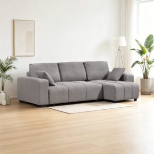Corner sofa bed reversible corner Belda Argos The Classic with storage space grey fabric 246x138x82cm