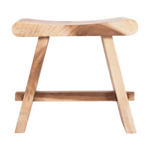422 000012 1 Saddle stool Argos The Classic suar wood in natural shade 50x30x50cm