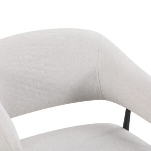 428 000001 1 Armchair Filonda Argos The Classic ivory fabric with black metal leg 47x58x79cm