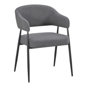 Armchair Filonda Argos The Classic anthracite fabric with black metal leg 47x58x79cm