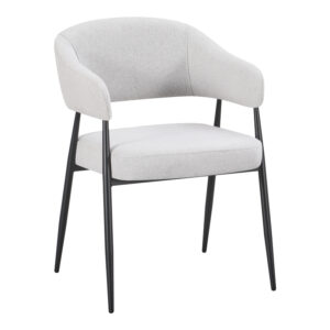 Armchair Filonda Argos The Classic grey fabric with black metal leg 47x58x79cm