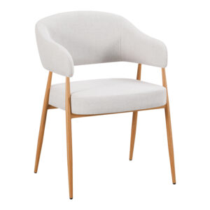 Armchair Filonda Argos The Classic ivory fabric with metal natural color leg 47x58x79cm