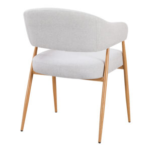 428 000005 1 Armchair Filonda Argos The Classic grey fabric with metal natural color leg 47x58x79cm