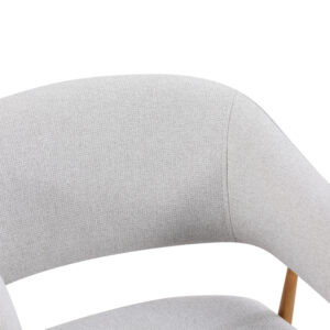 428 000005 3 Armchair Filonda Argos The Classic grey fabric with metal natural color leg 47x58x79cm