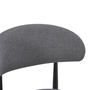 428 000007 1 Chair Folegio Argos The Classic anthracite fabric with black metal leg 49x55x80cm