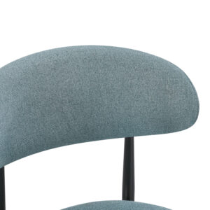 428 000009 1 Chair Folegio Argos The Classic petrol fabric with black metal leg 49x55x80cm