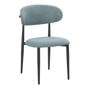 Chair Folegio Argos The Classic petrol fabric with black metal leg 49x55x80cm