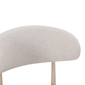 428 000012 1 Chair Folegio Argos The Classic beige fabric with metal cream color leg 49x55x80cm