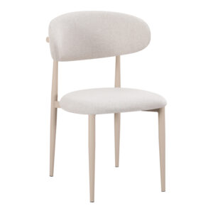 Chair Folegio Argos The Classic beige fabric with metal cream color leg 49x55x80cm