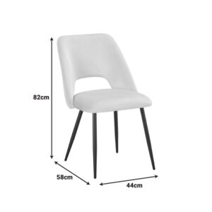 428 000015 2 Chair Nelda Argos The Classic dusty rose velvet fabric with metal black color leg 44x58x82cm