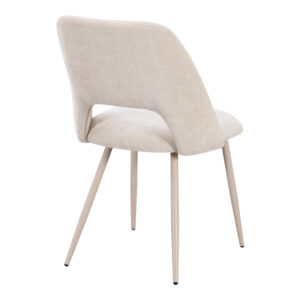 428 000017 1 Chair Nelda Argos The Classic cream velvet fabric with metal cream color leg 44x58x82cm